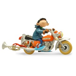 Figurine Gaston moto Plastoy | Collection officielle