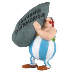 Figurine PVC Obélix Menhir Message Plastoy
