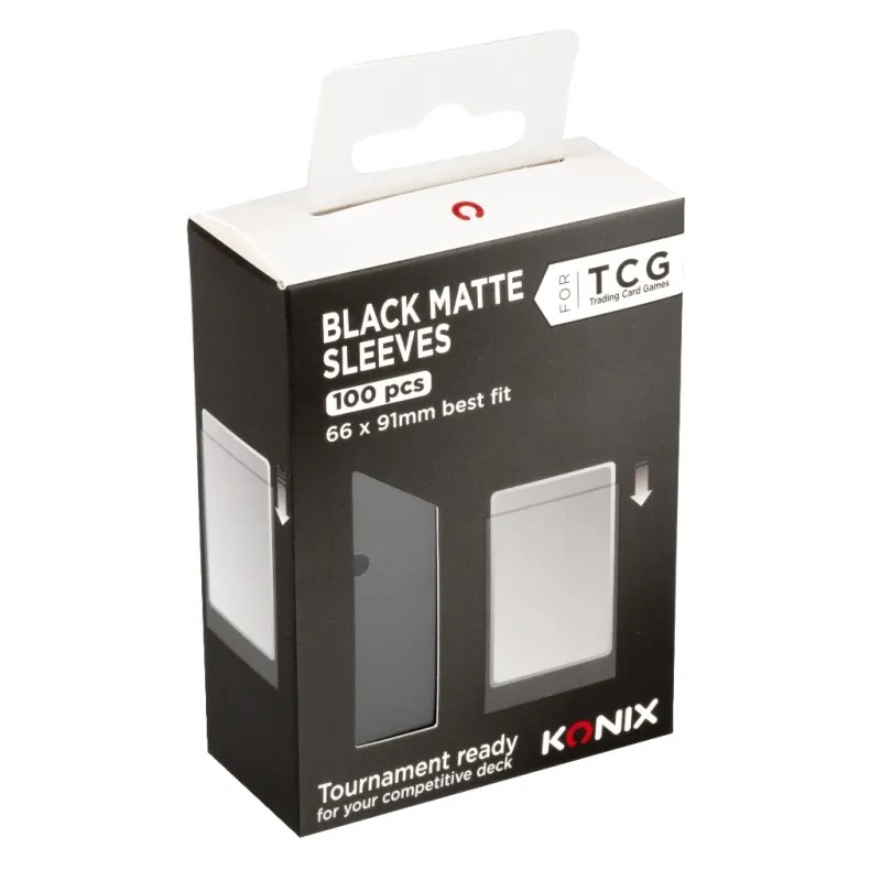 Sleeves TCG Noir Mat 100 Pcs Konix | Protection Cartes