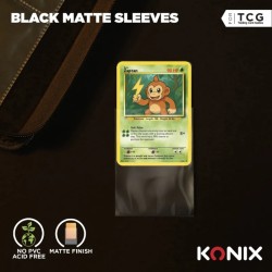 Sleeves TCG Noir Mat 100 Pcs Konix | Protection Cartes
