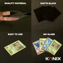 Sleeves TCG Noir Mat 100 Pcs Konix | Protection Cartes