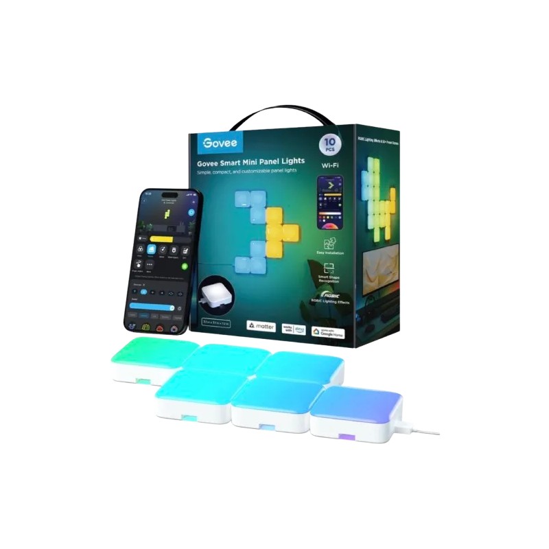 Govee Mini Panel Lights Smart LED Wi-Fi - 72W | Éclairage