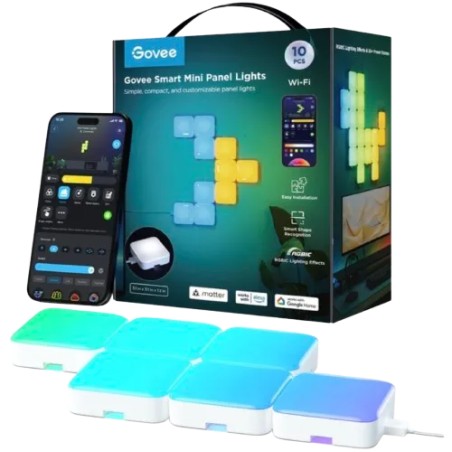 Govee Mini Panel Lights Smart LED Wi-Fi - 72W | Éclairage