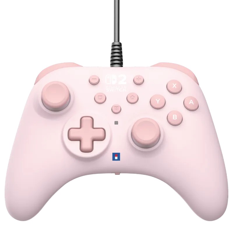 Manette filaire Hori Switch 2 rose | Officielle