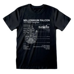 T-shirt Millennium Falcon Star Wars Taille L | Heroes Inc.