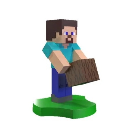 Figurine Steve Minecraft Cable Guys - Support Téléphone