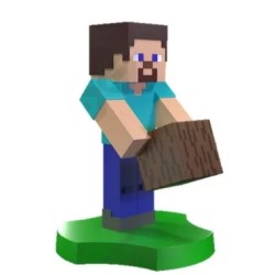 Figurine Steve Minecraft Cable Guys - Support Téléphone