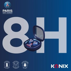 Écouteurs TWS Bleu Konix PSG | Casque Sans Fil