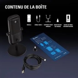 Microphone Elgato Wave:3 | Streaming Professionnel USB