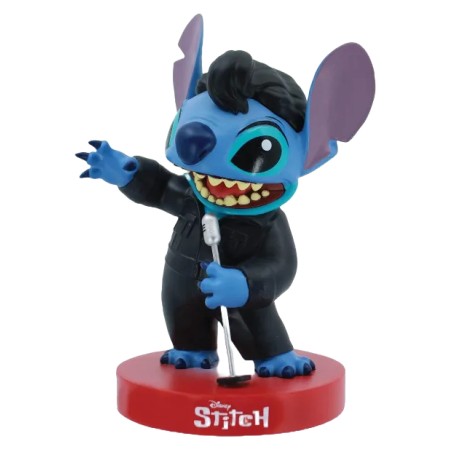 Figurine Stitch Elvis Cuir Noir | Enesco Officiel