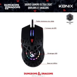 Souris Gaming Ultra-Légère Konix | Donjons & Dragons
