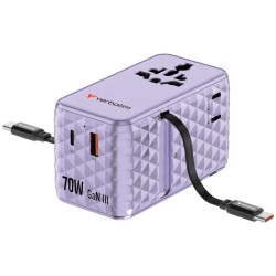 Adaptateur voyage 70W USB-C rétractable Verbatim