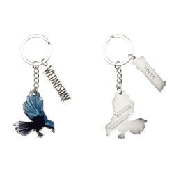 Porte-clés Corbeau Wednesday Konix | Accessoire Gothique