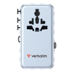 Adaptateur Travel 70W Verbatim Rétractable Bleu | USB-C