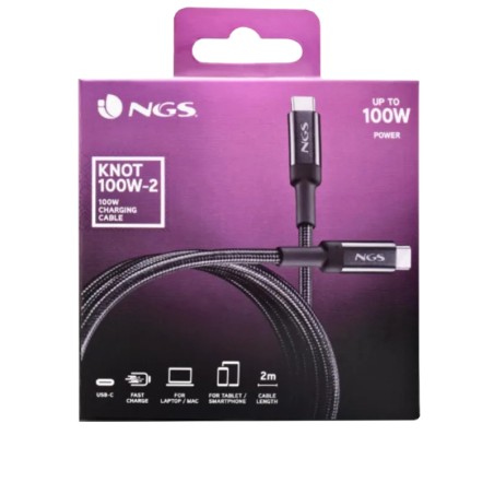 Câble USB-C 2M 100W NGS | Charge Rapide