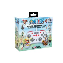 Manette filaire blanche One Piece Switch PC | Konix