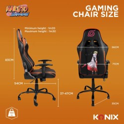 Fauteuil Gaming Naruto Shippuden Konix | Siège Gamer