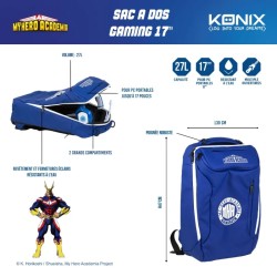 Sac à dos ordinateur 17" Konix MHA - Bagagerie gaming