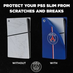 Protection silicone PS5 Slim Konix | Housse PSG