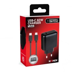 Chargeur USB-C 60W Konix Switch - 1.5m rapide