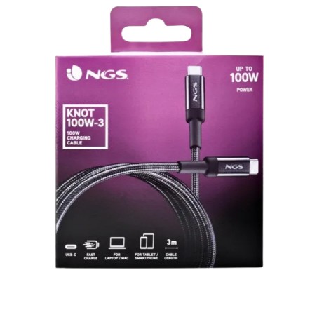 Câble USB-C 3M 100W NGS | Recharge Rapide