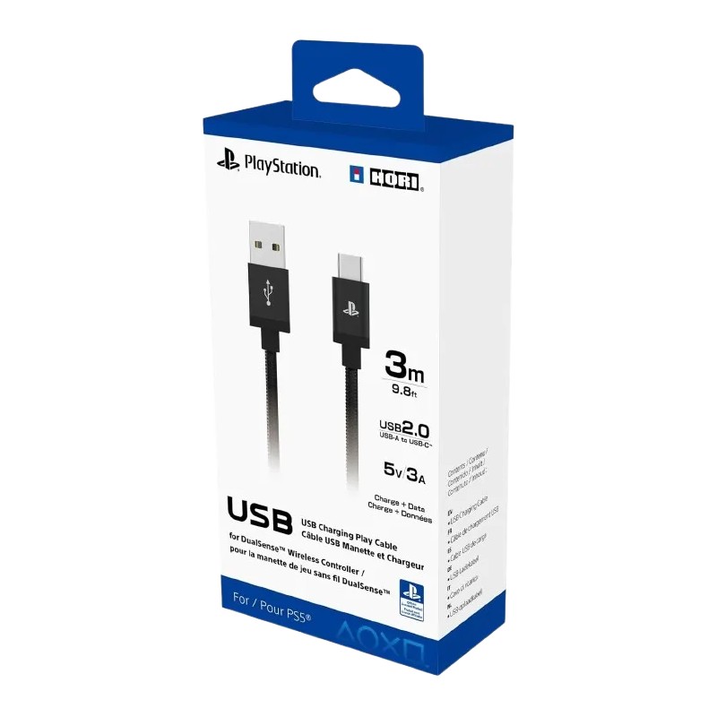 Câble Charge DualSense PS5 HORI Officiel | Livraison