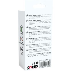 Câble USB Type C 3M Konix PS5 | Charge rapide