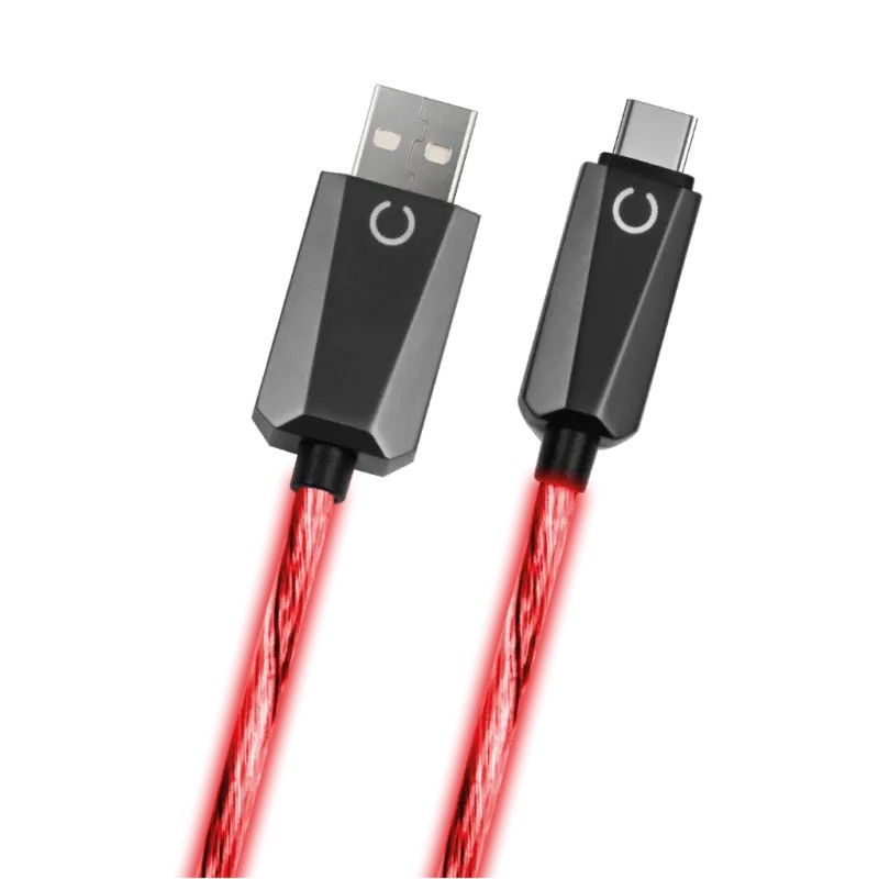 Câble USB-C rouge Konix 1,2m PS5 | Charge rapide