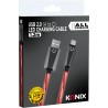 Câble USB-C rouge Konix 1,2m PS5 | Charge rapide
