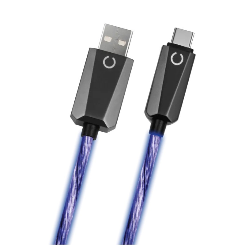 Câble LED Bleu USB A USB C Konix PS5 | Accessoire