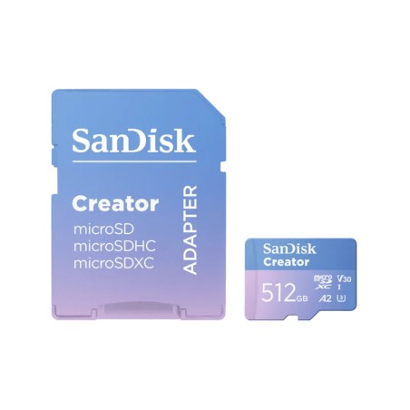 Carte MicroSD 512GB SanDisk Creator UHS - 190MB/s
