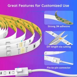 Ruban LED RGB Govee Smart Wi-Fi Bluetooth 36W | Éclairage Intelligent