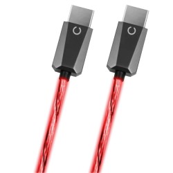 Câble HDMI 2.1 rouge 1,2m Konix | Accessoires PC