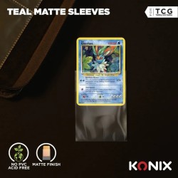 Sleeves TCG Teal Matte 100 pcs Konix | Protection Cartes