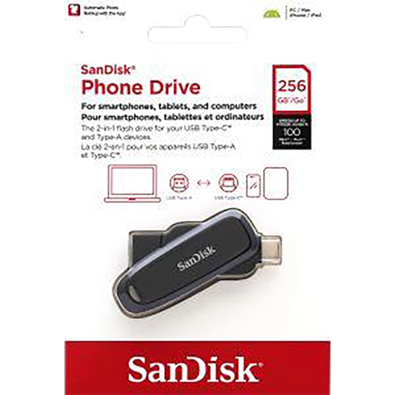 SANDISK PHONE CLE USB 256Go USB 3.2 GEN 1 / USBC N