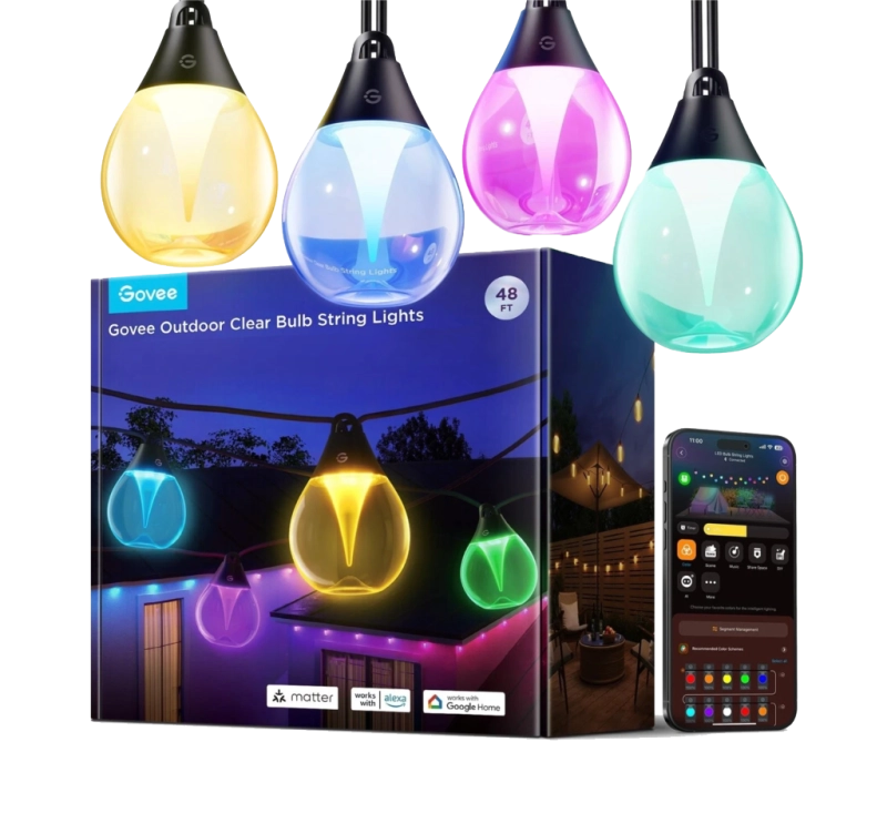 GOVEE OUTDOOR CLEAR BULB STRING LIGHTS 15M