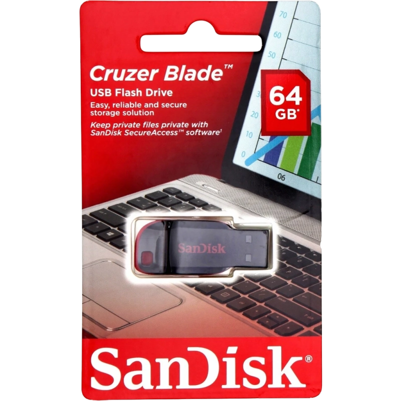 SANDISK CLE USB 64Go 2.0 CRUZER BLADE