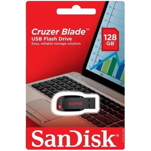 SANDISK CLE USB 128Go CRUZER BLADE NOIR ROUGE