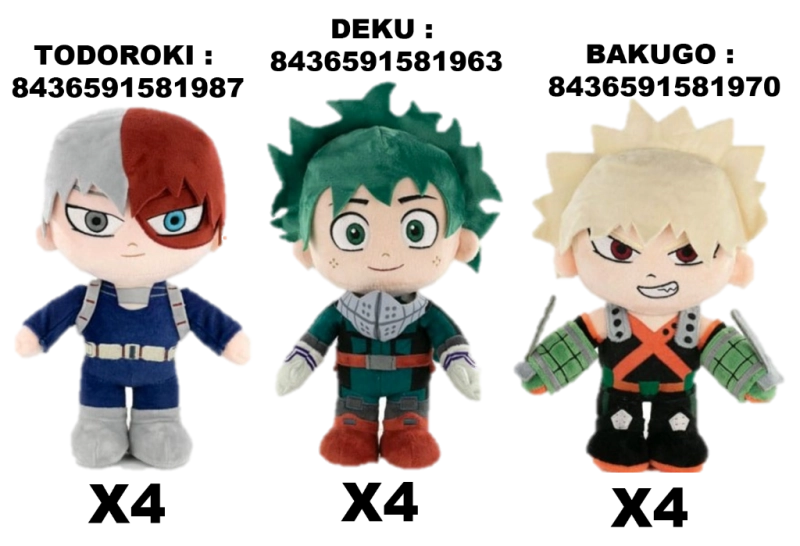 $MHA ASST PELUCHE 27CM