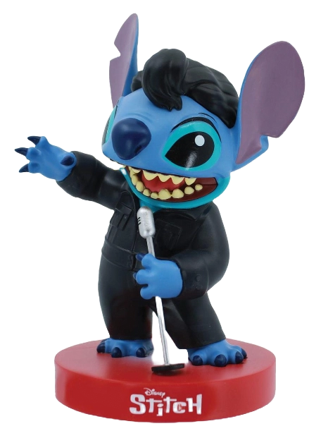 FIGURINE STITCH ELVIS CUIR NOIR
