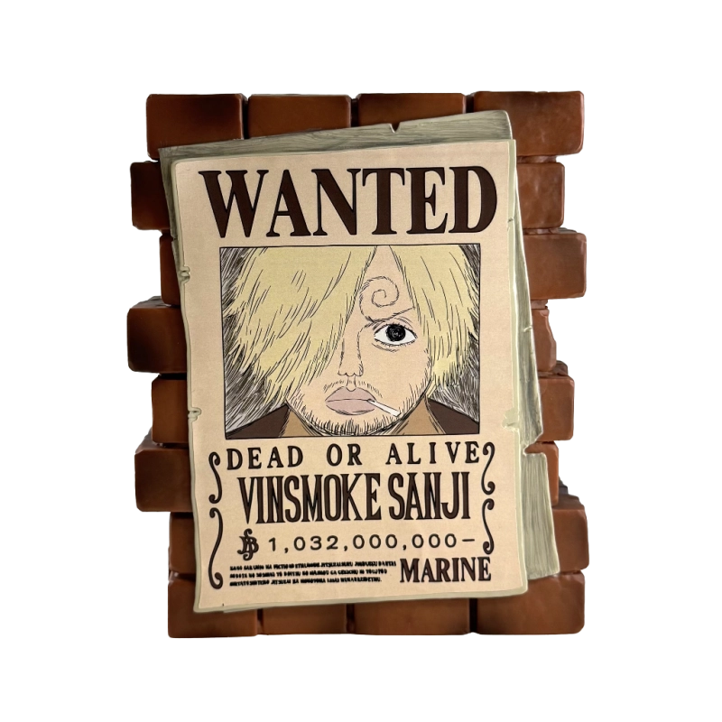 TIRELIRE AFFICHE WANTED SANJI