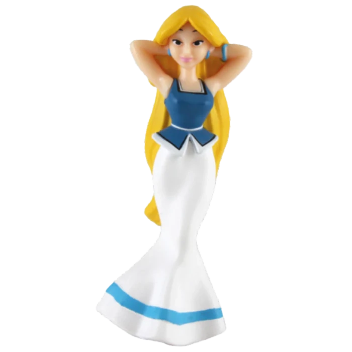 FIGURINE PVC - FALBALA MAINS DANS LES CHEVEUX