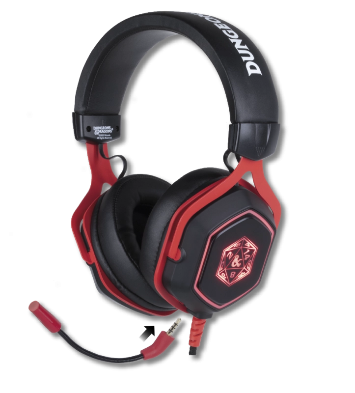 Casque gaming filaire noir - Donjons & Dragons