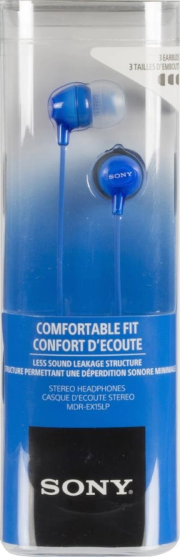 Sony MDR-EX15LP Headphones Wired In-ear Music Blue