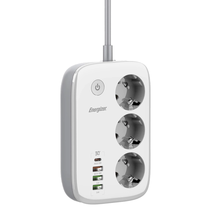 ENERG MULTIPRISE 3 PORTS + 1 USB C