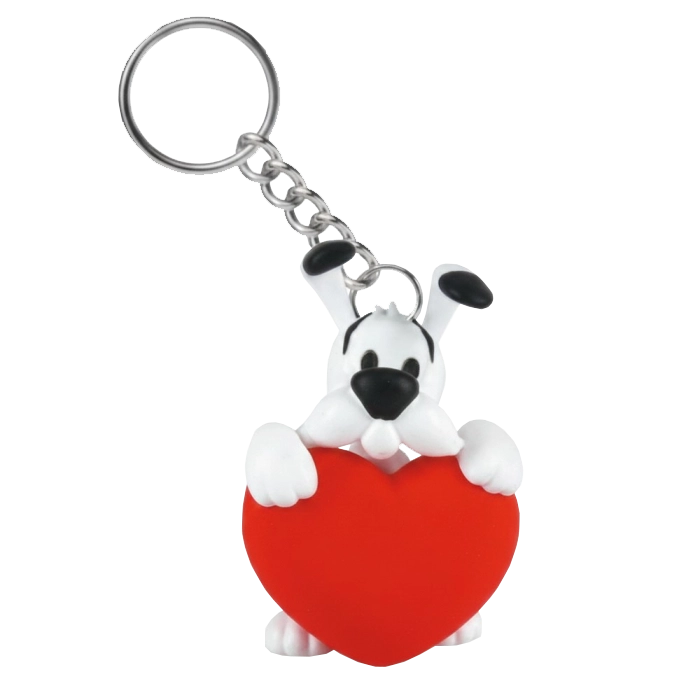 PORTE-CLES - IDÉFIX COEUR ROUGE