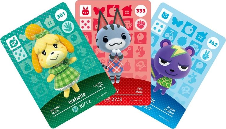 AMIIBO 3 CARTES ANIMAL CROSSING S4