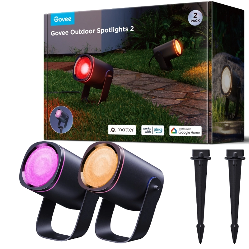 GOVEE OUTDOOR SPOTLIGHTS PACK 2