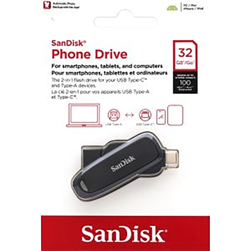 SANDISK PHONE CLE USB 32Go USB 3.2 GEN 1 / USBC NO