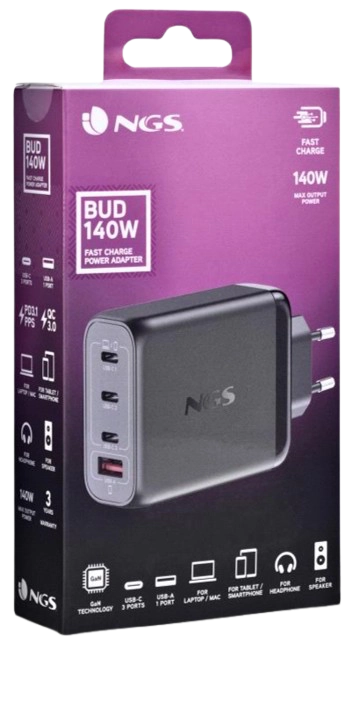 NGS POWER ADAPTATEUR 140W USBC + USBA